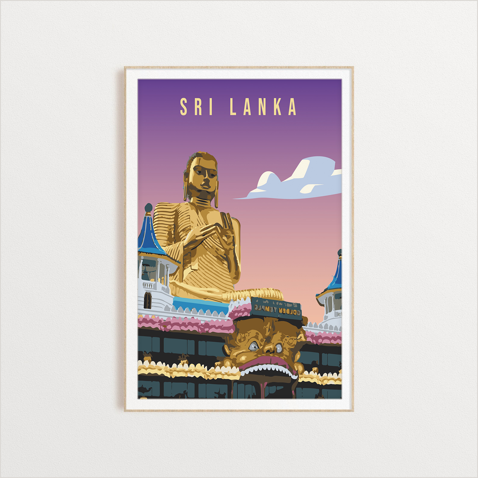 Sri Lanka country digital art print