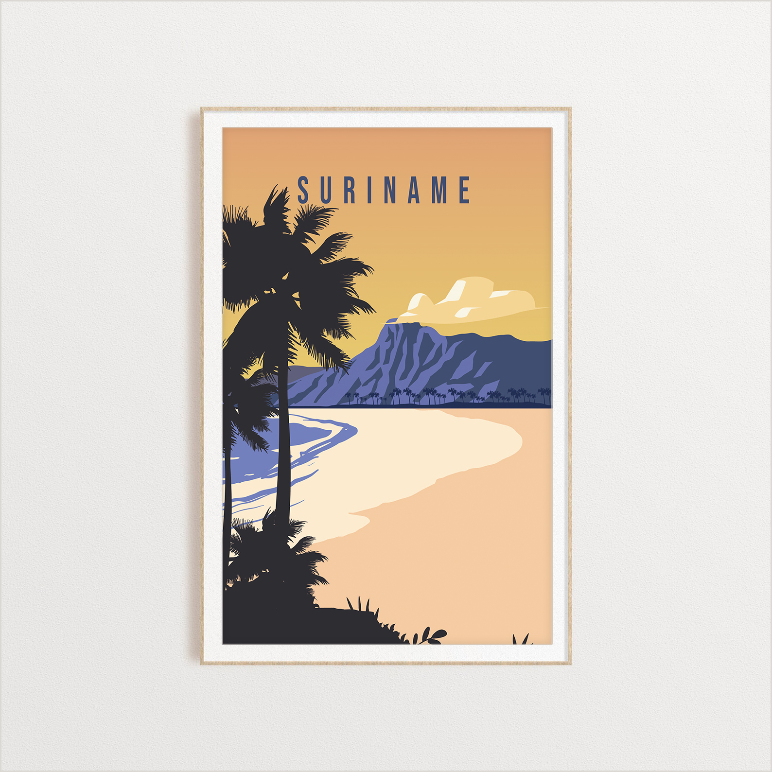 Suriname country digital art print