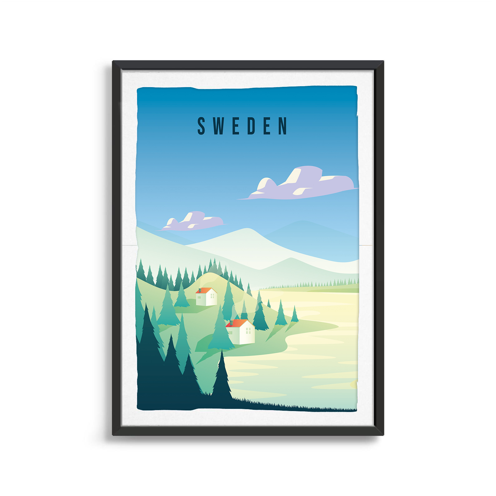 Sweden country digital art print