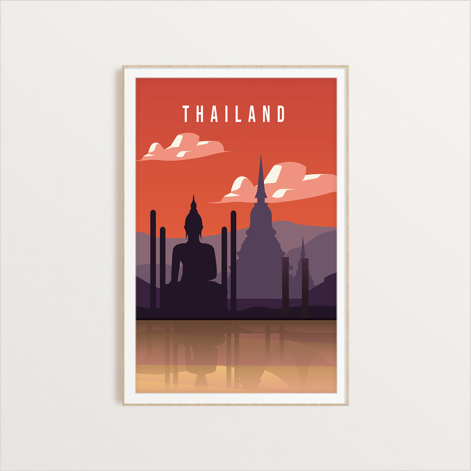 Thailand country digital art print