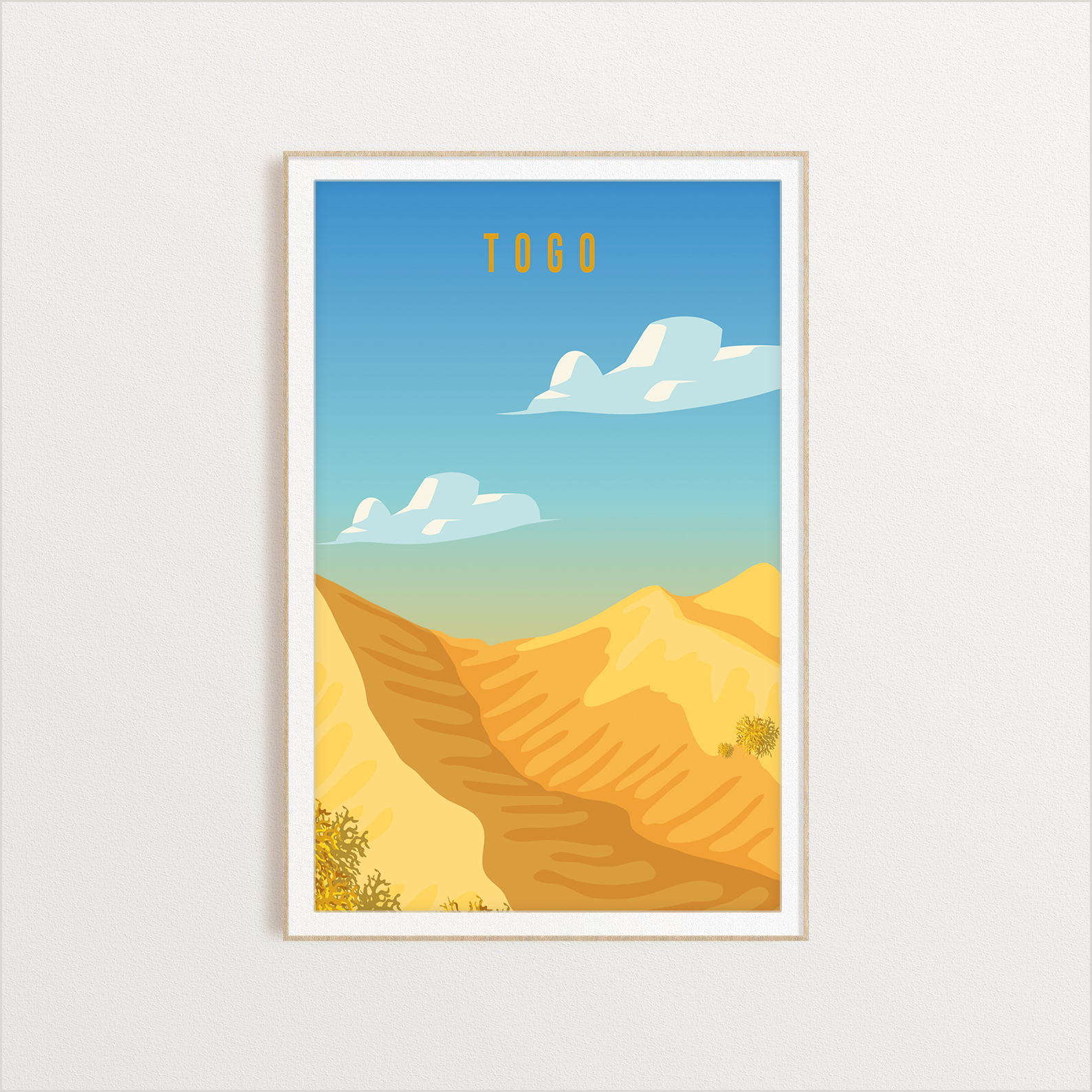 Togo country digital art print