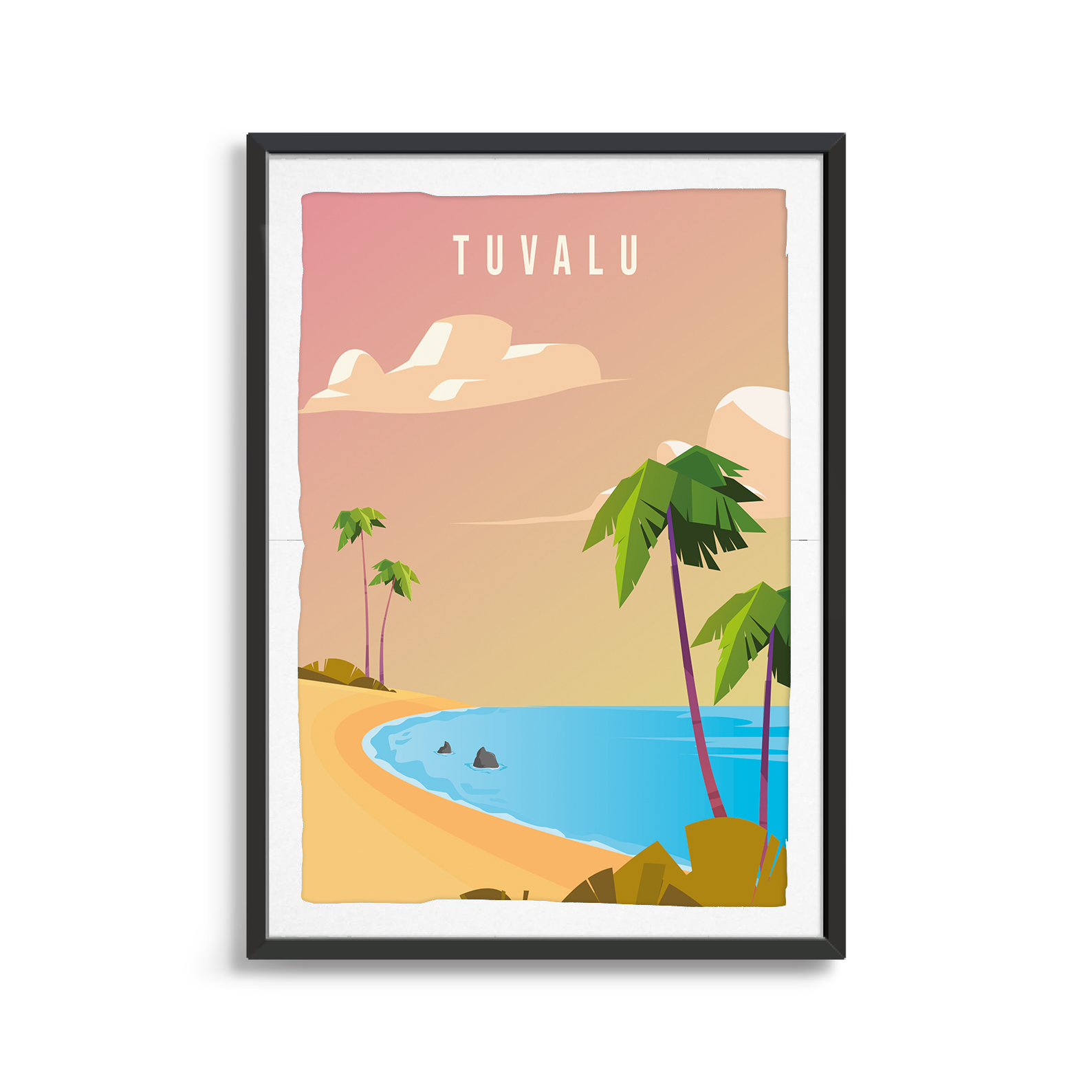 Tuvalu country digital art print