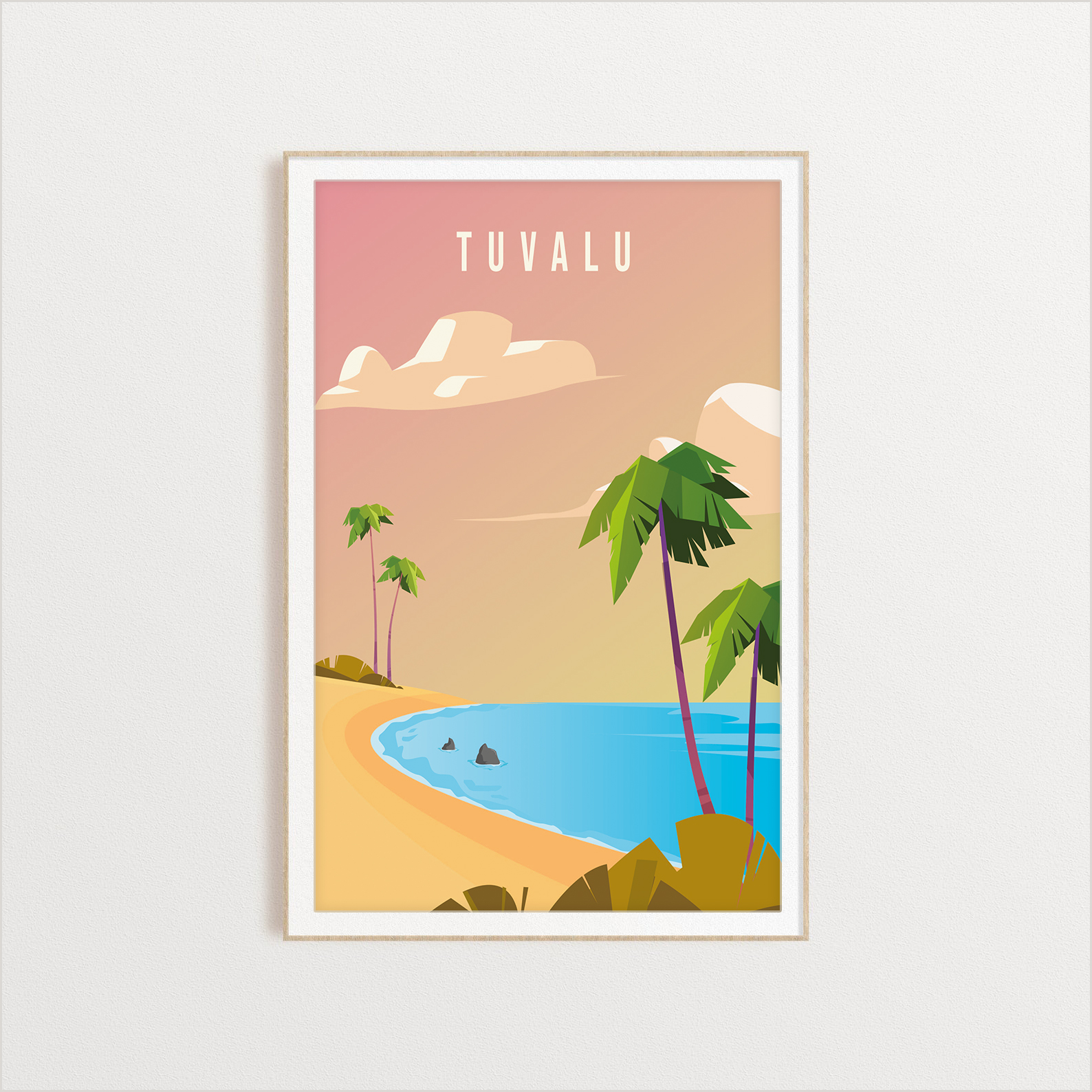 Tuvalu country digital art print