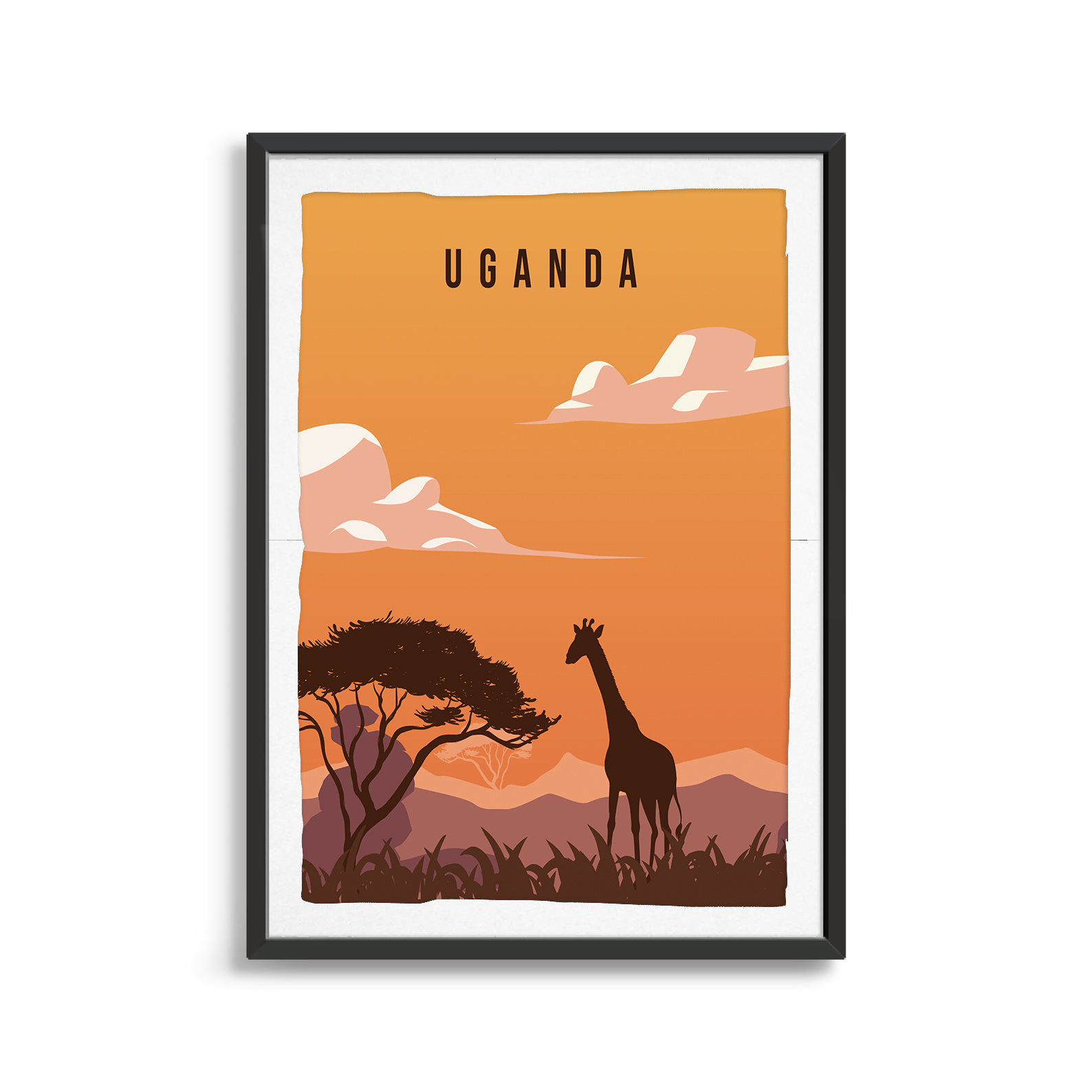 Uganda country digital art print