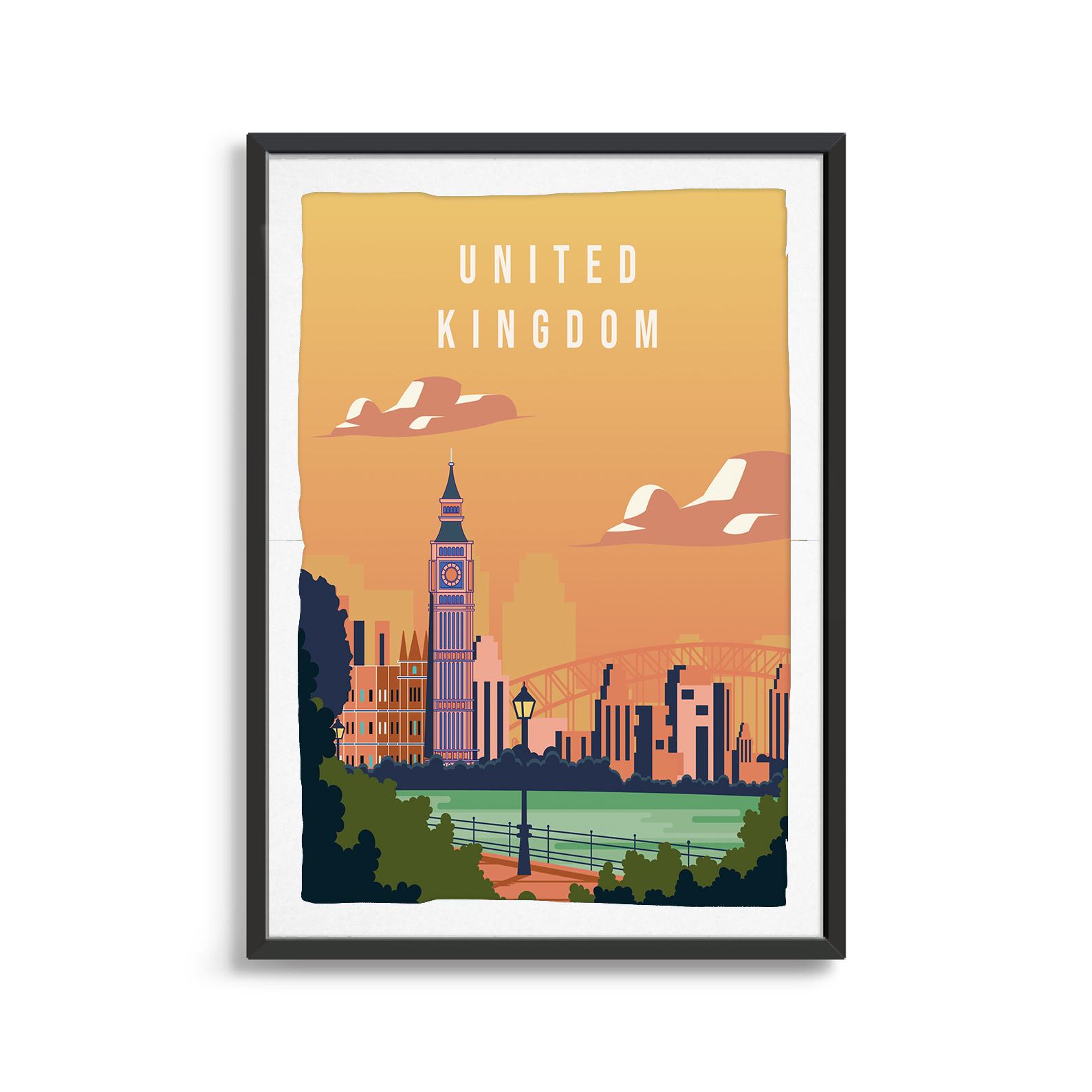 United Kingdom country digital art print