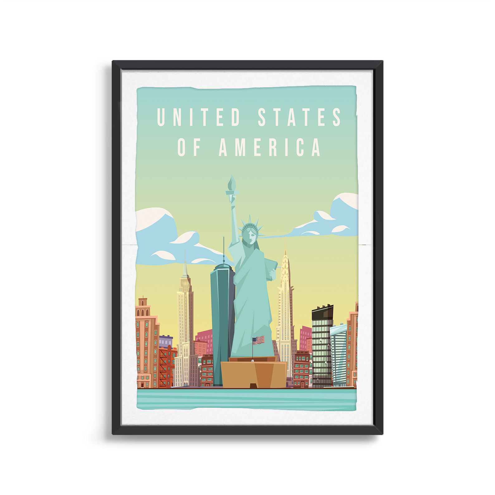 United States of America country digital art print