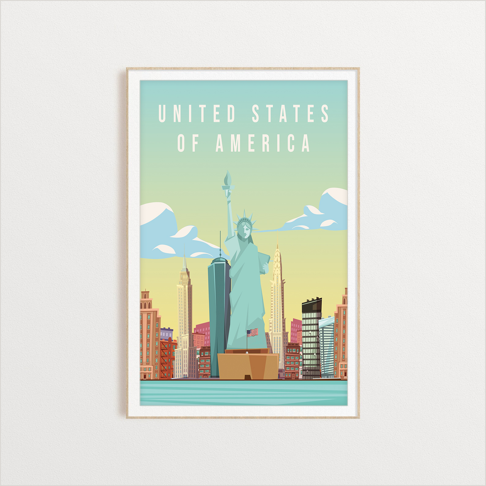 United States of America country digital art print