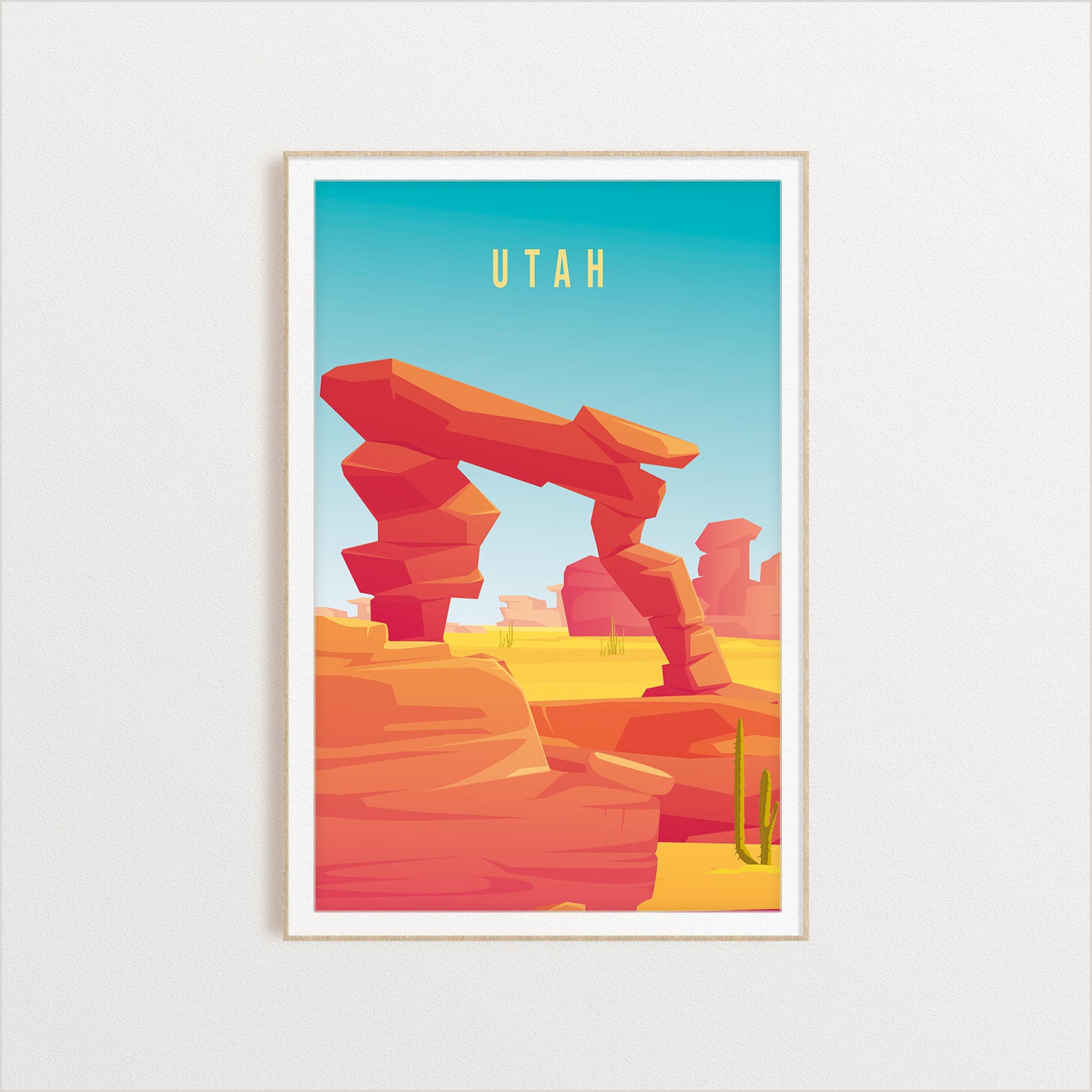 Utah state digital art print