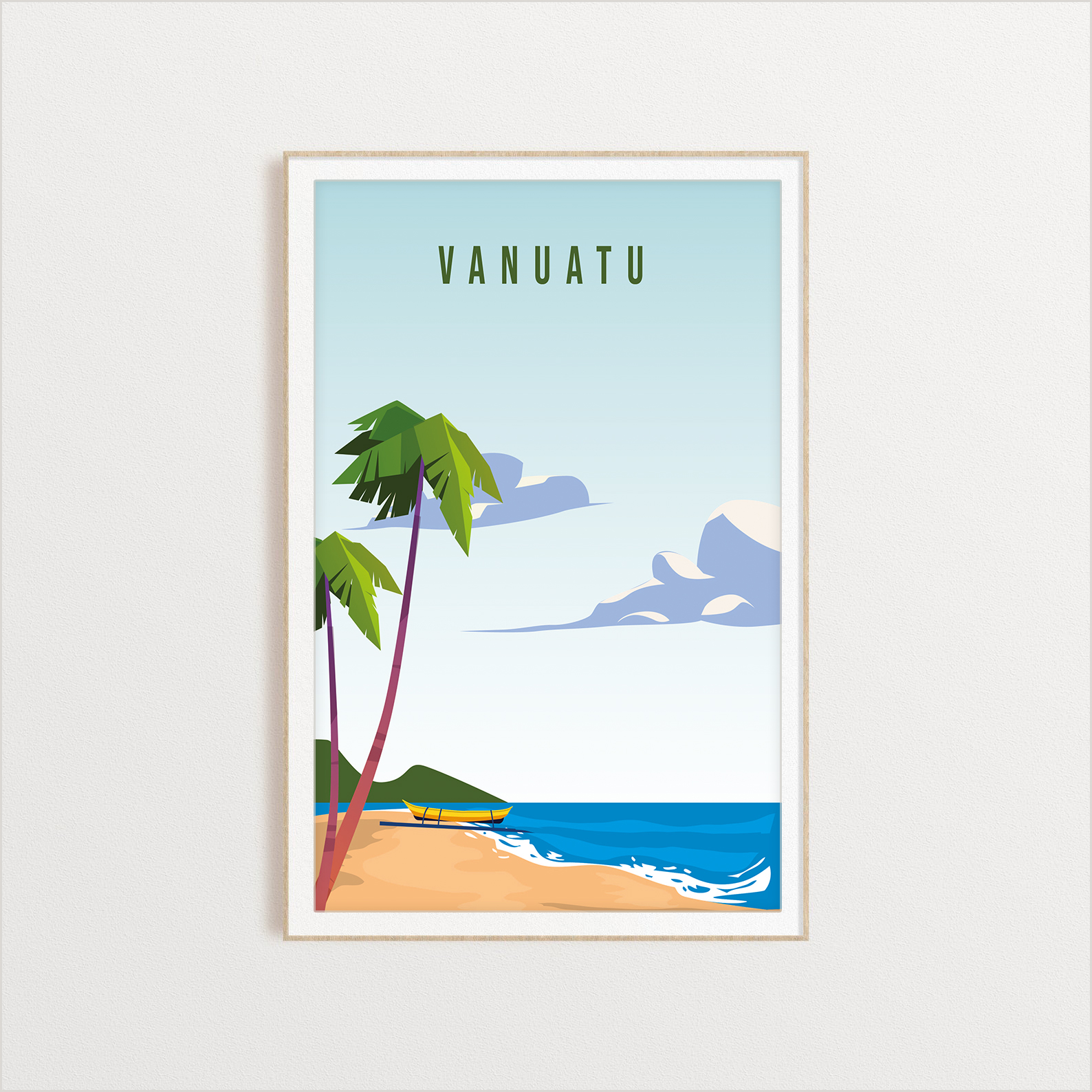 Vanuatu country digital art print