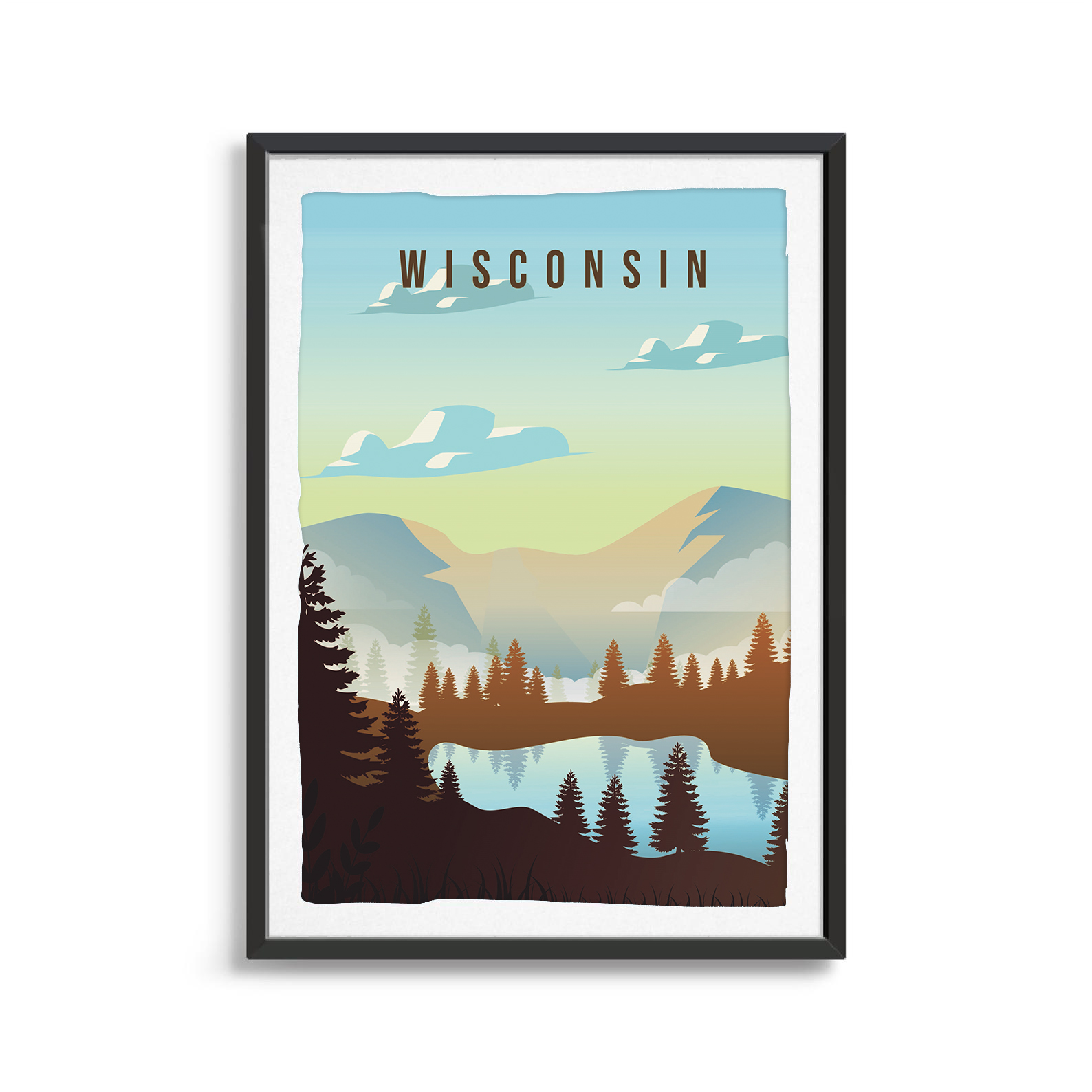Wisconsin-State (2) Wisconsin state digital art print