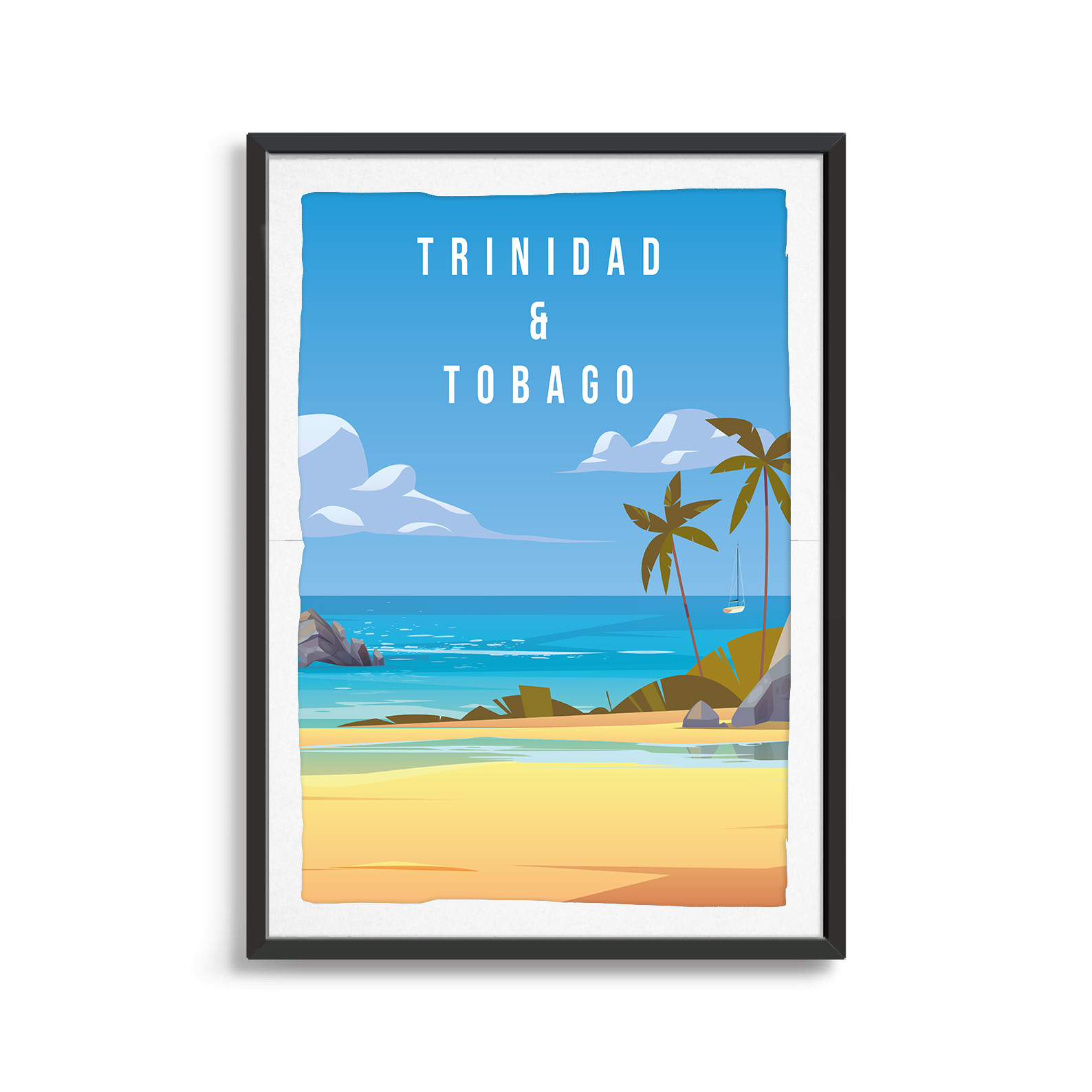 Trinidad and Tobago country digital art print
