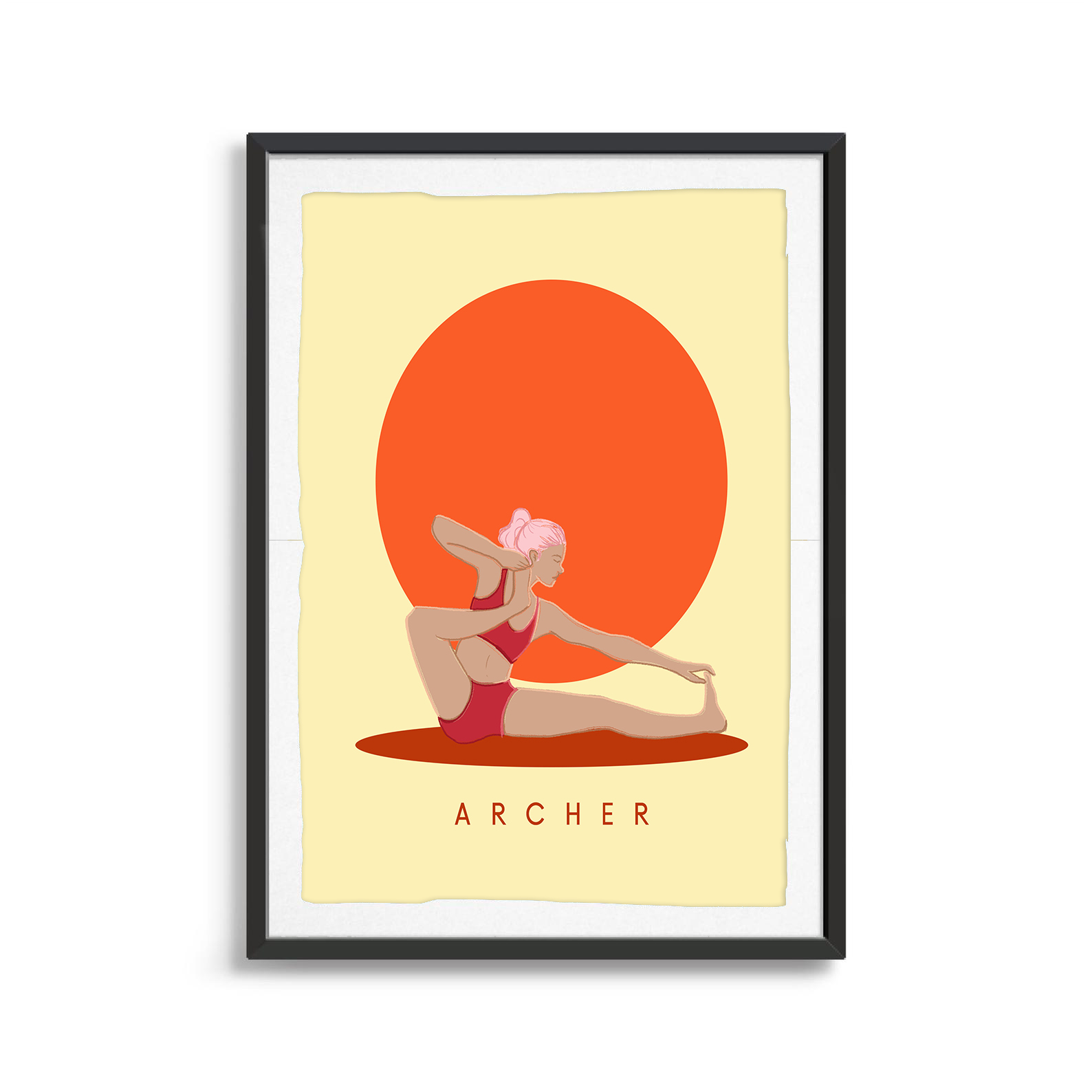 Archer yoga digital art print
