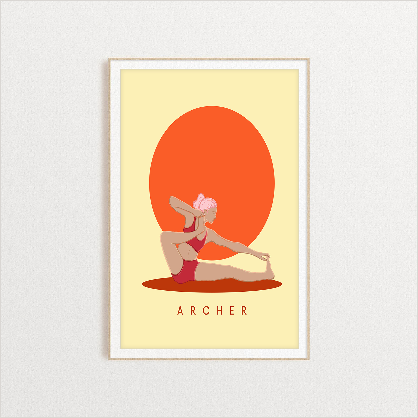 Archer yoga digital art print