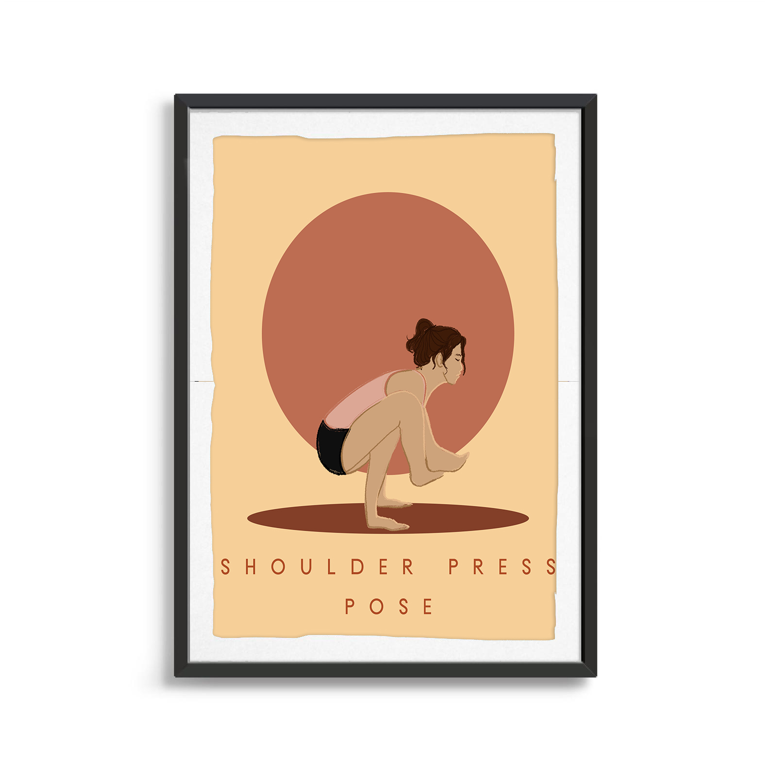 Shoulder Press Pose yoga digital art print