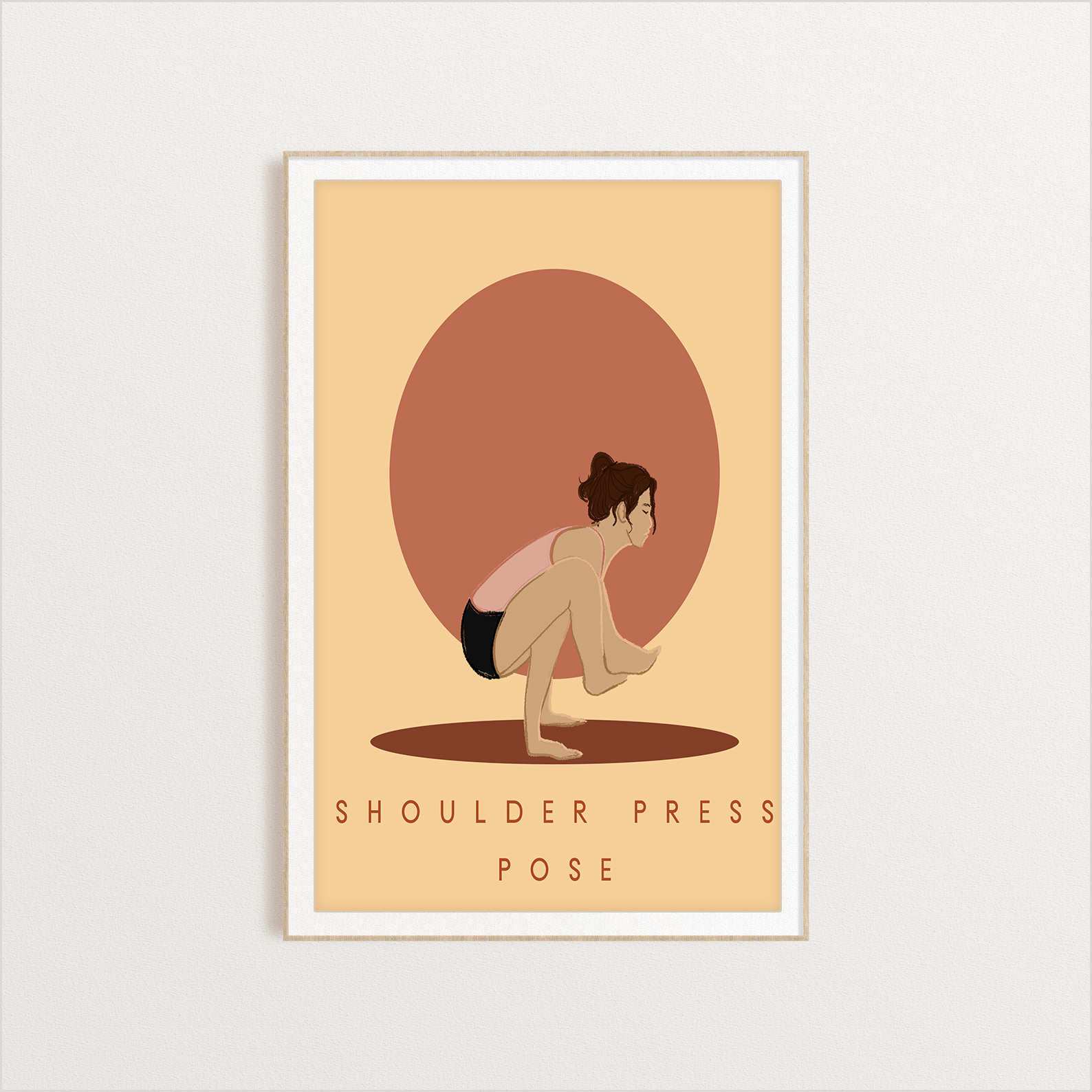 Shoulder Press Pose yoga digital art print