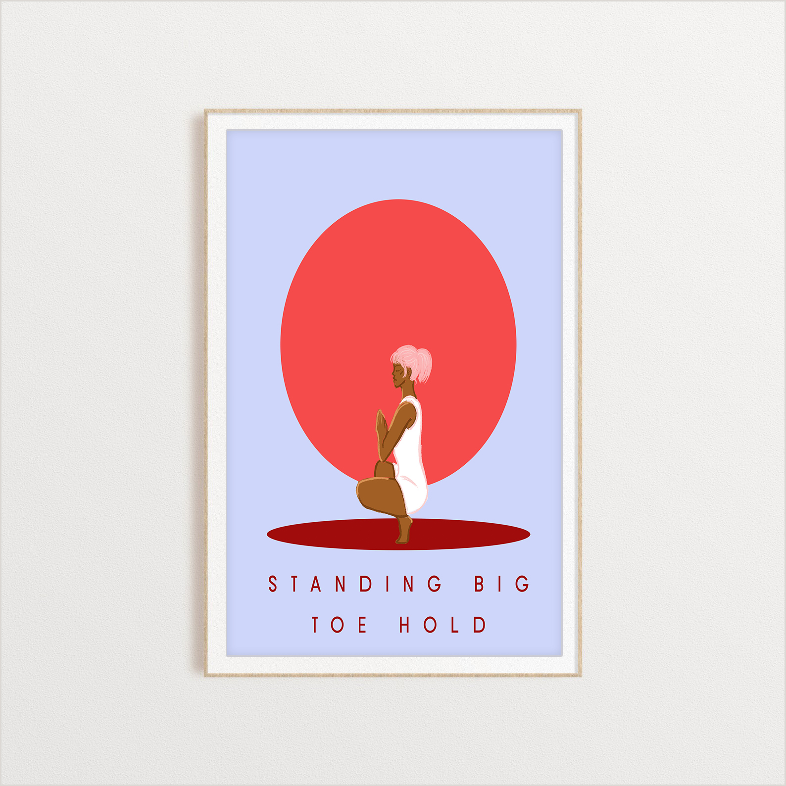 Standing Big Toe Hold yoga digital art print