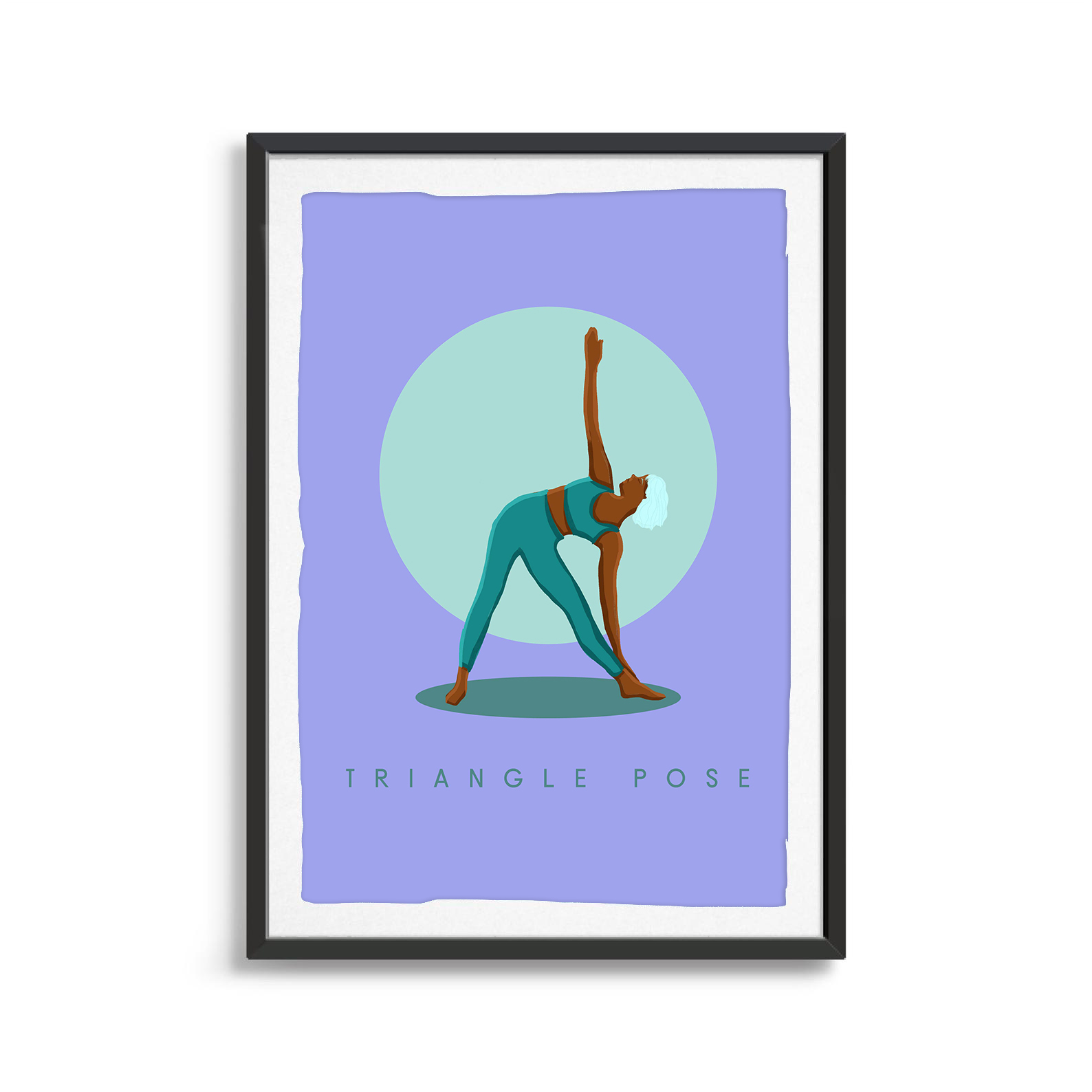 Triangle yoga digital art print