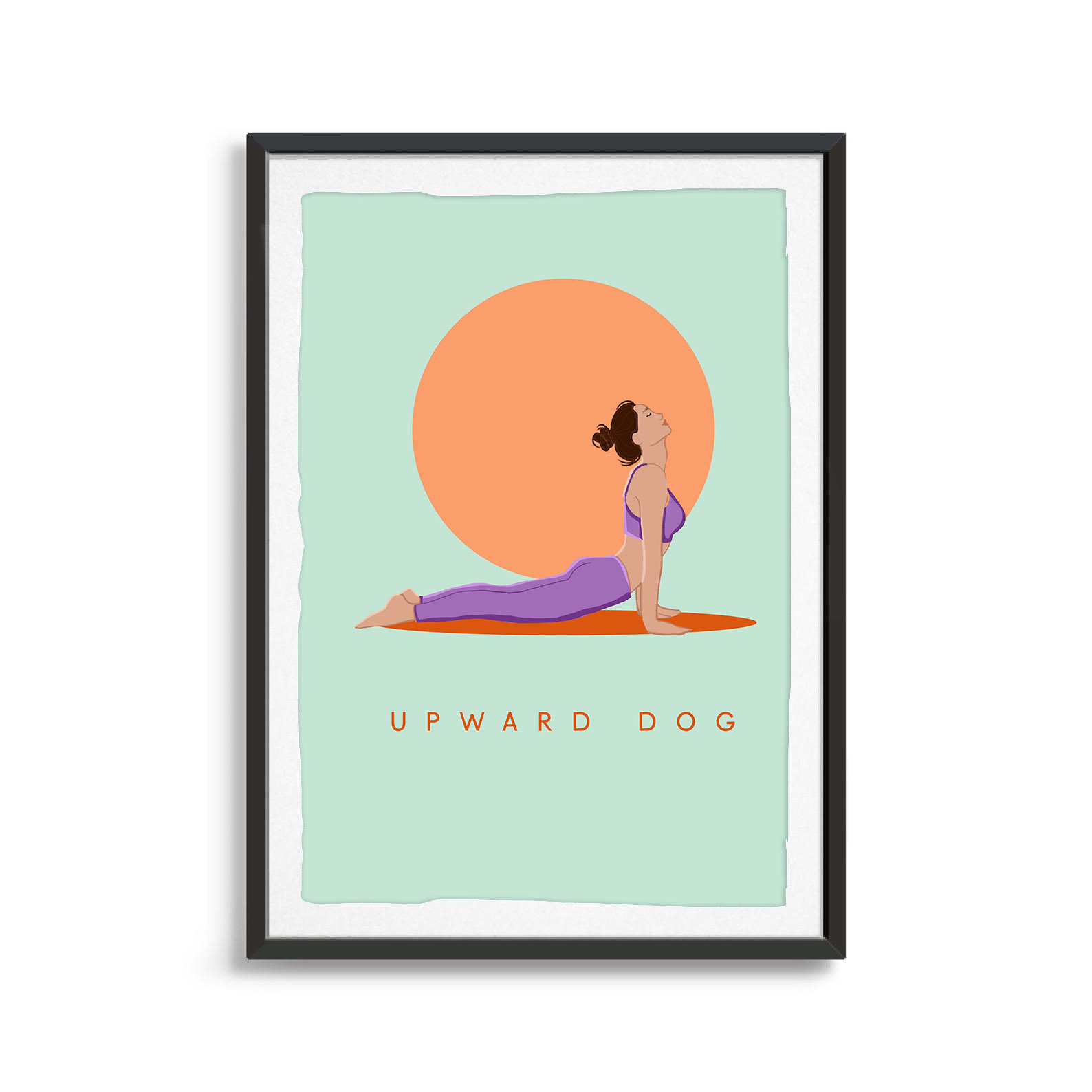Upward Dog yoga digital art print