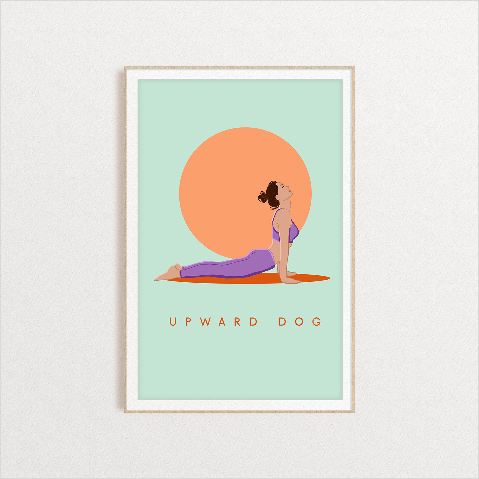 Upward Dog yoga digital art print