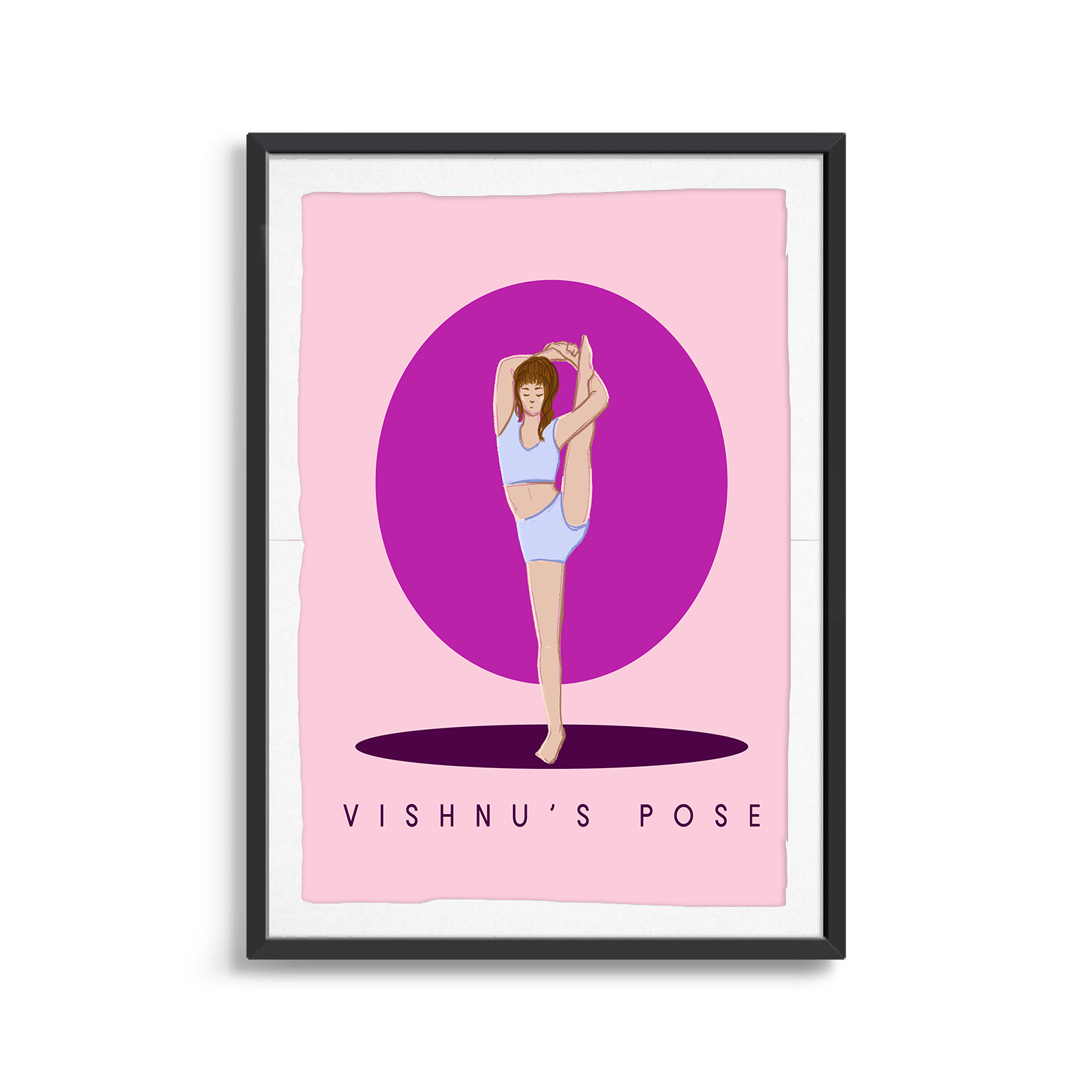 Vishnus Pose yoga digital art print