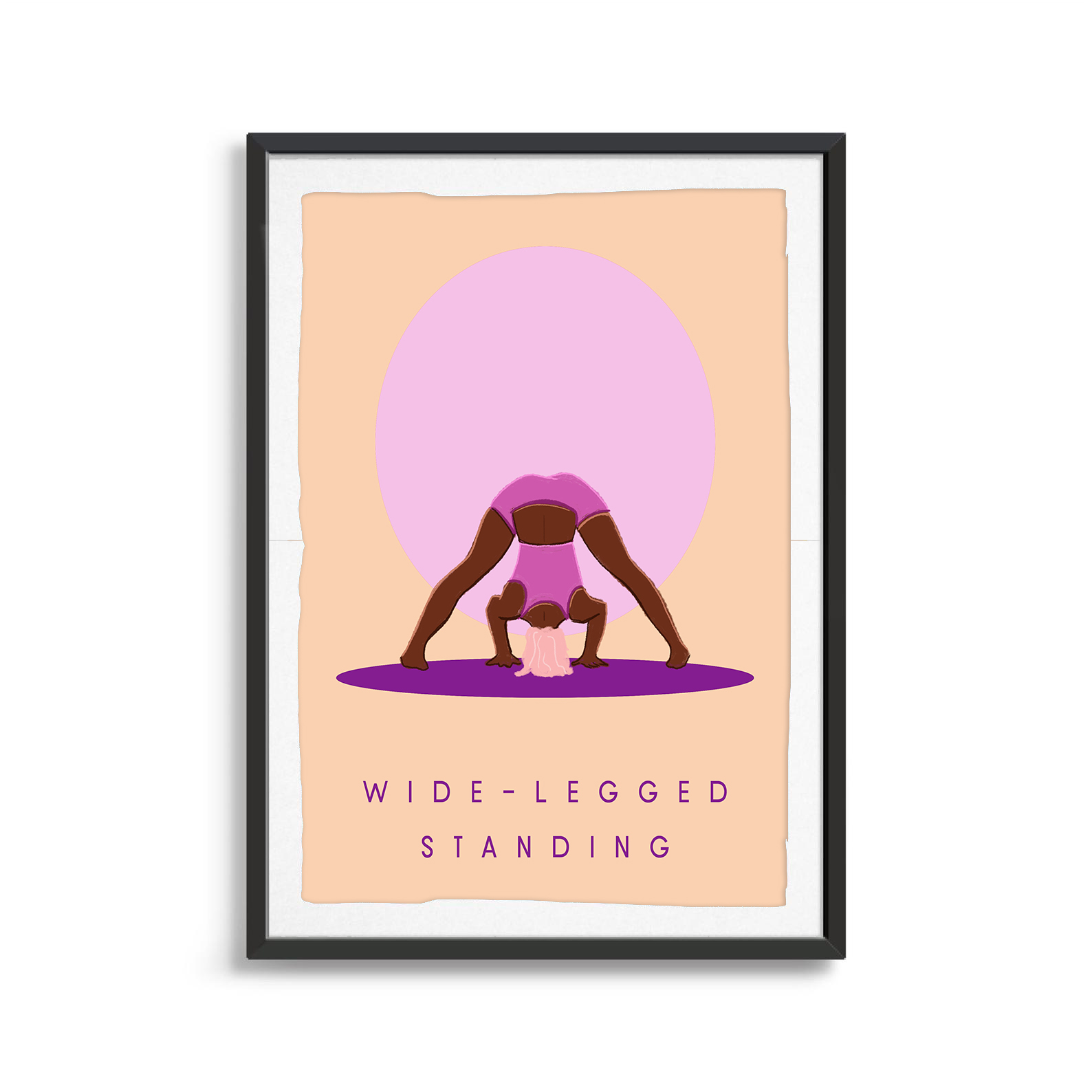 Wide-Legged Standing yoga digital art print