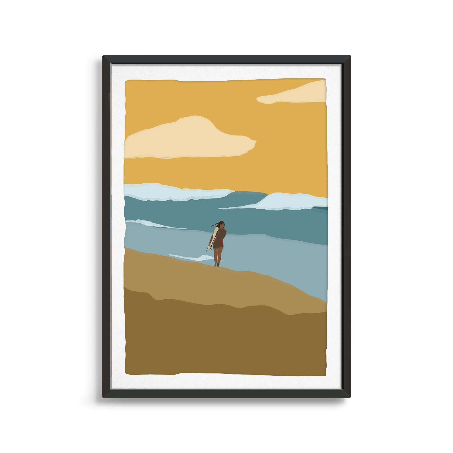 After Session surfing digital art print