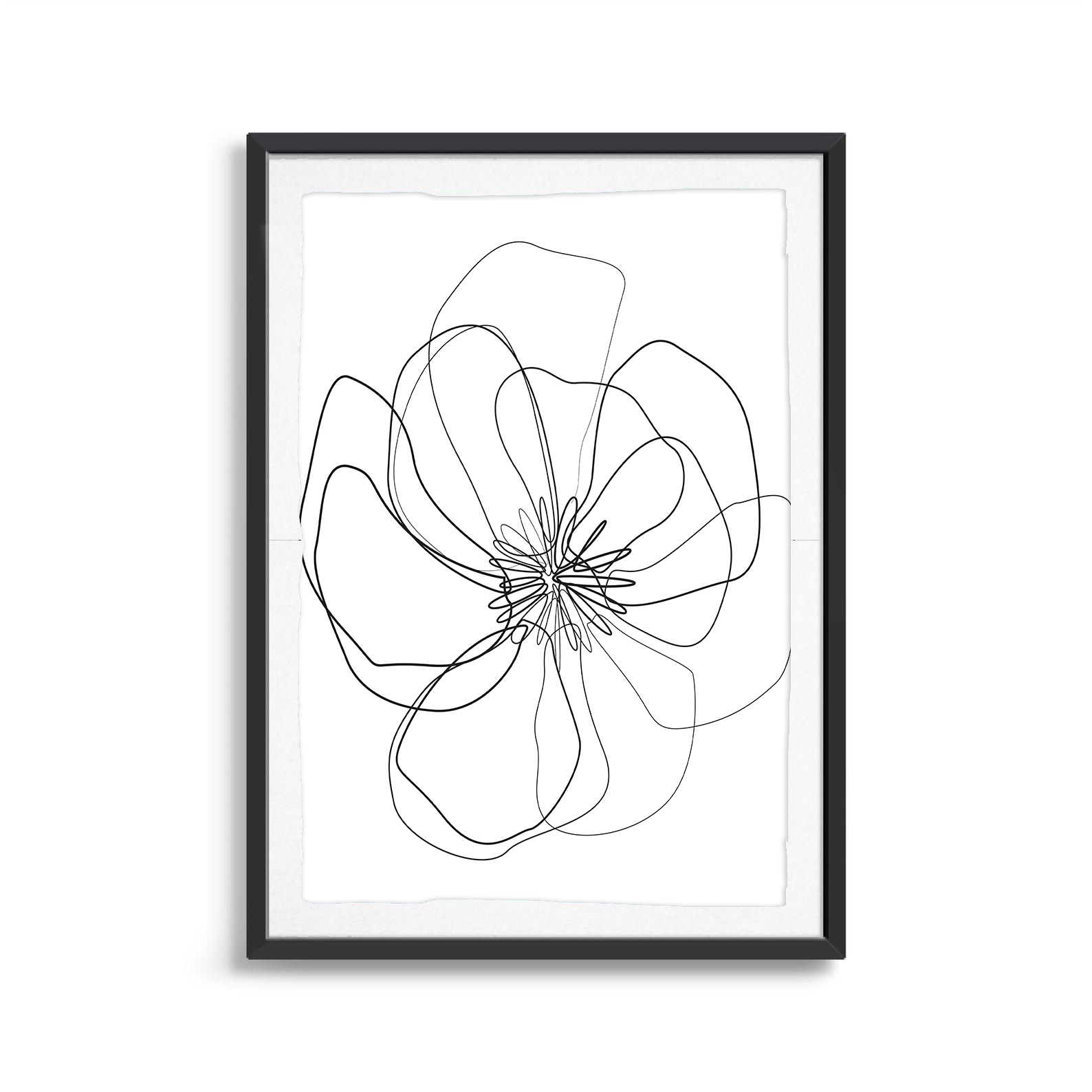 Fully Bloomed Flower line art digital art print