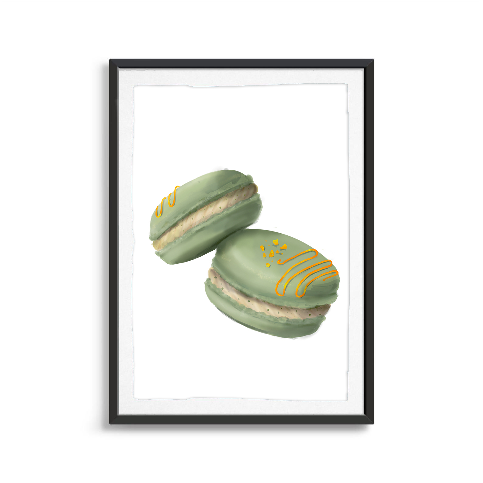 Macaron food digital art print