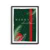 Merry Christmas In Red And Green Christmas Poster
