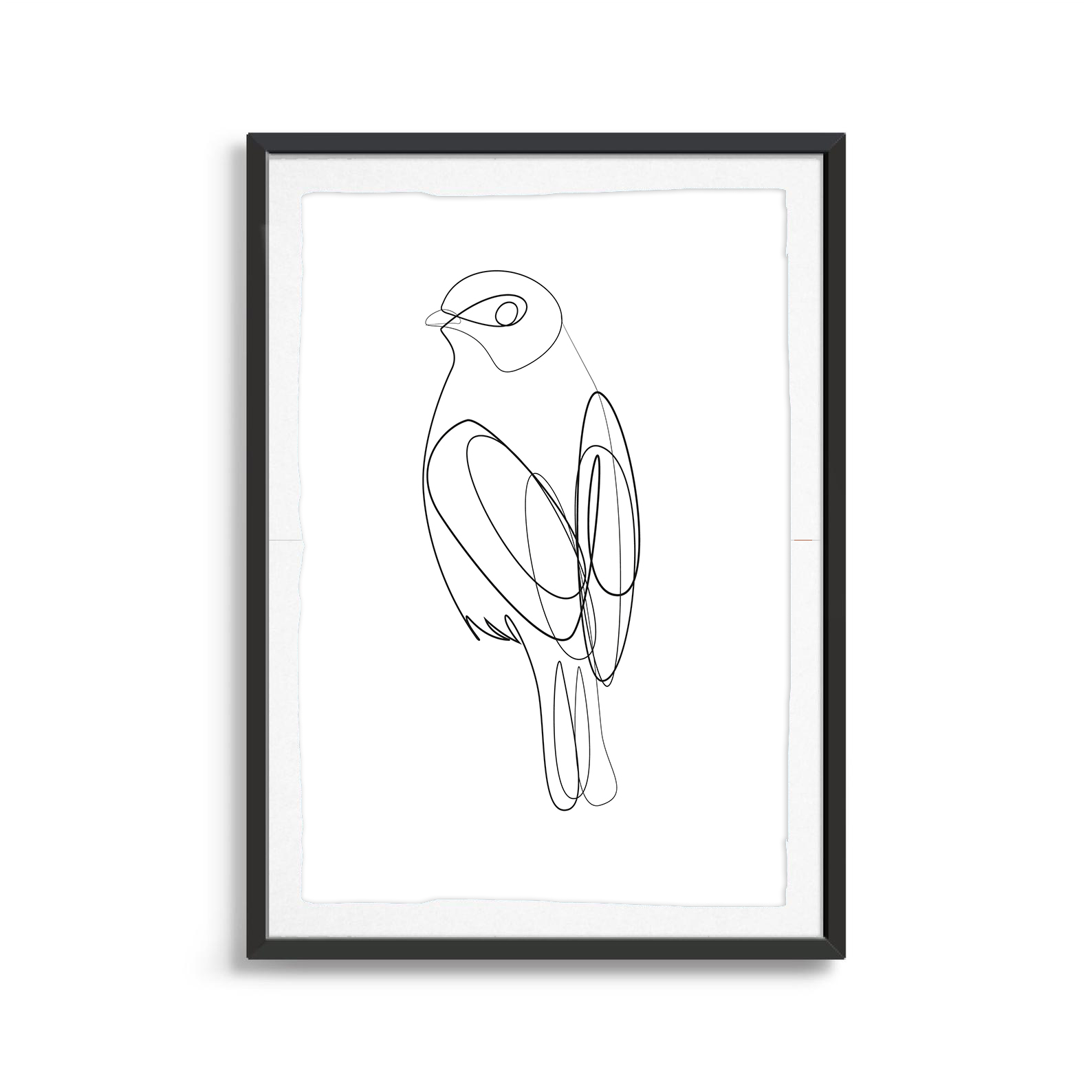 Sparrow Bird line art digital art print