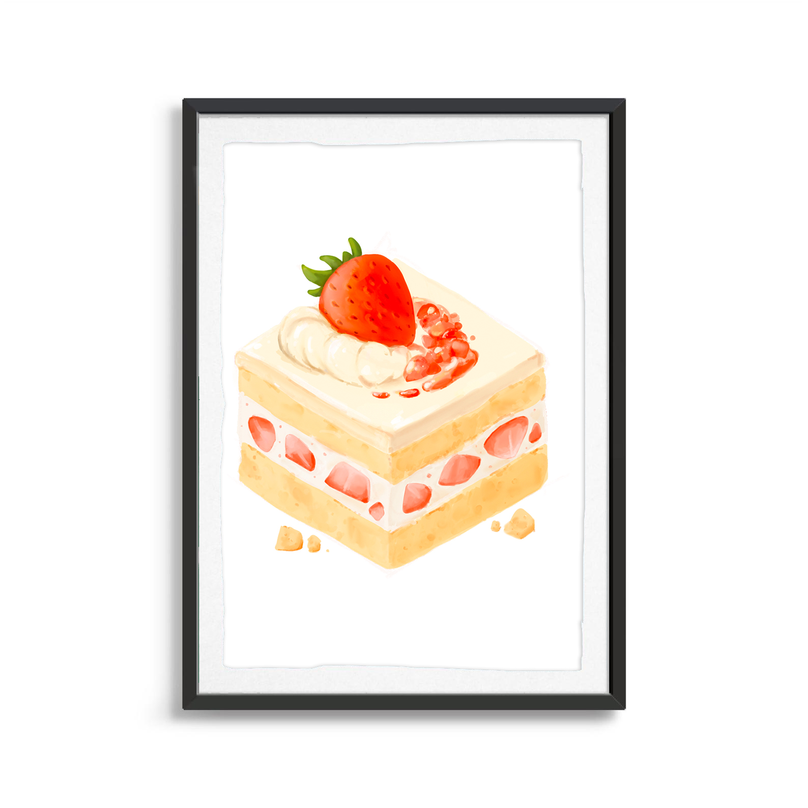 Strawberry Shortcake food digital art print