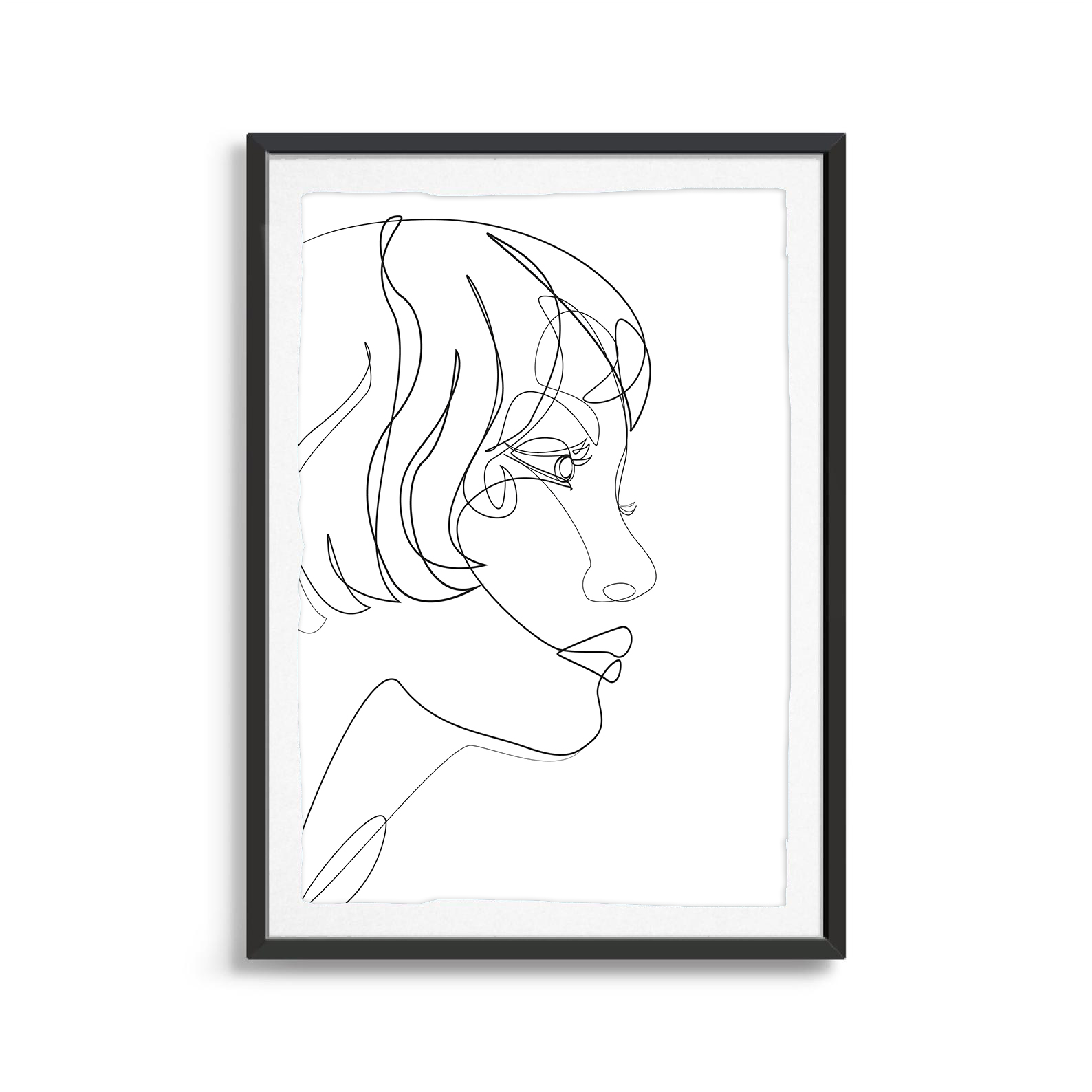 Strong Woman line art digital art print