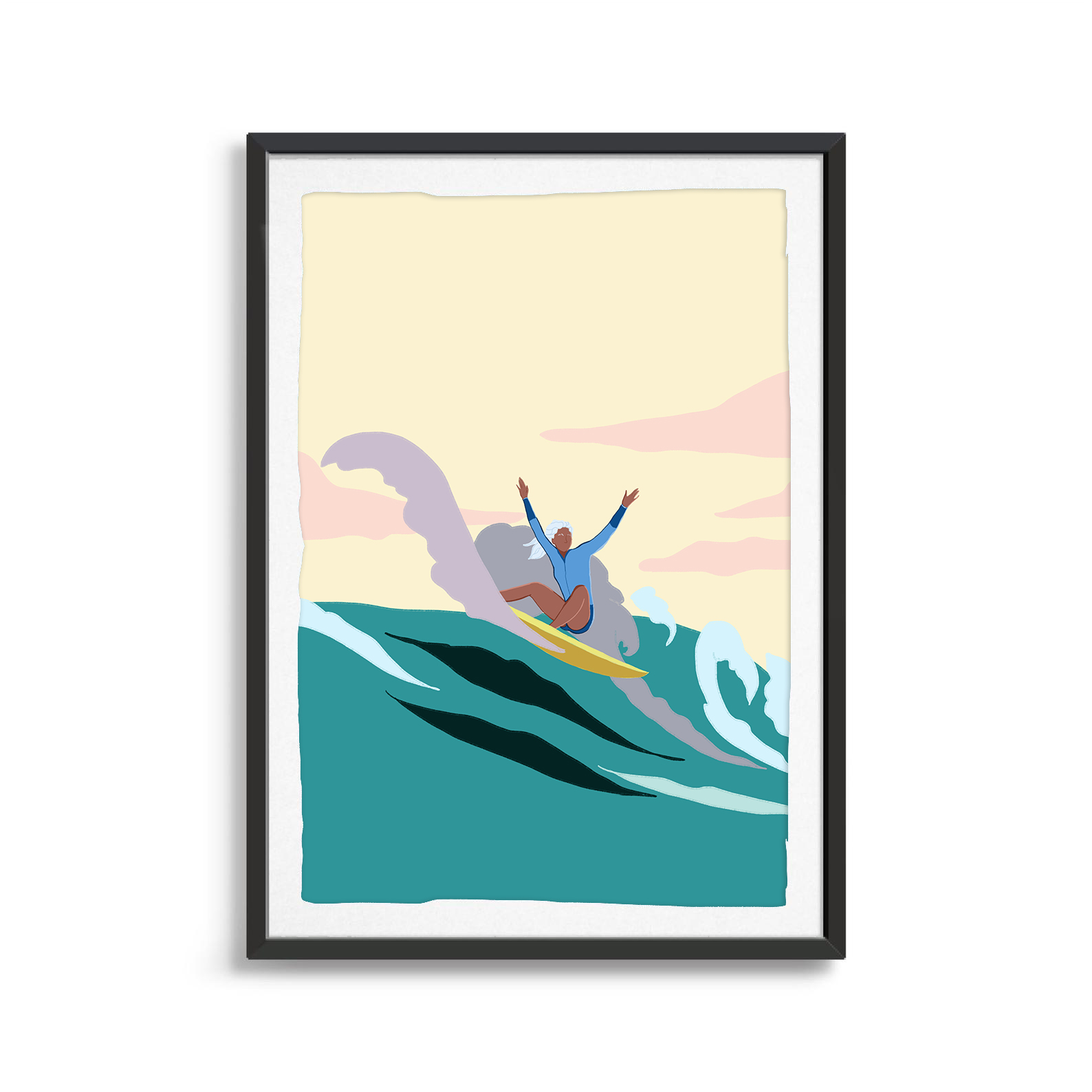 Surfer Flip surfing digital art print