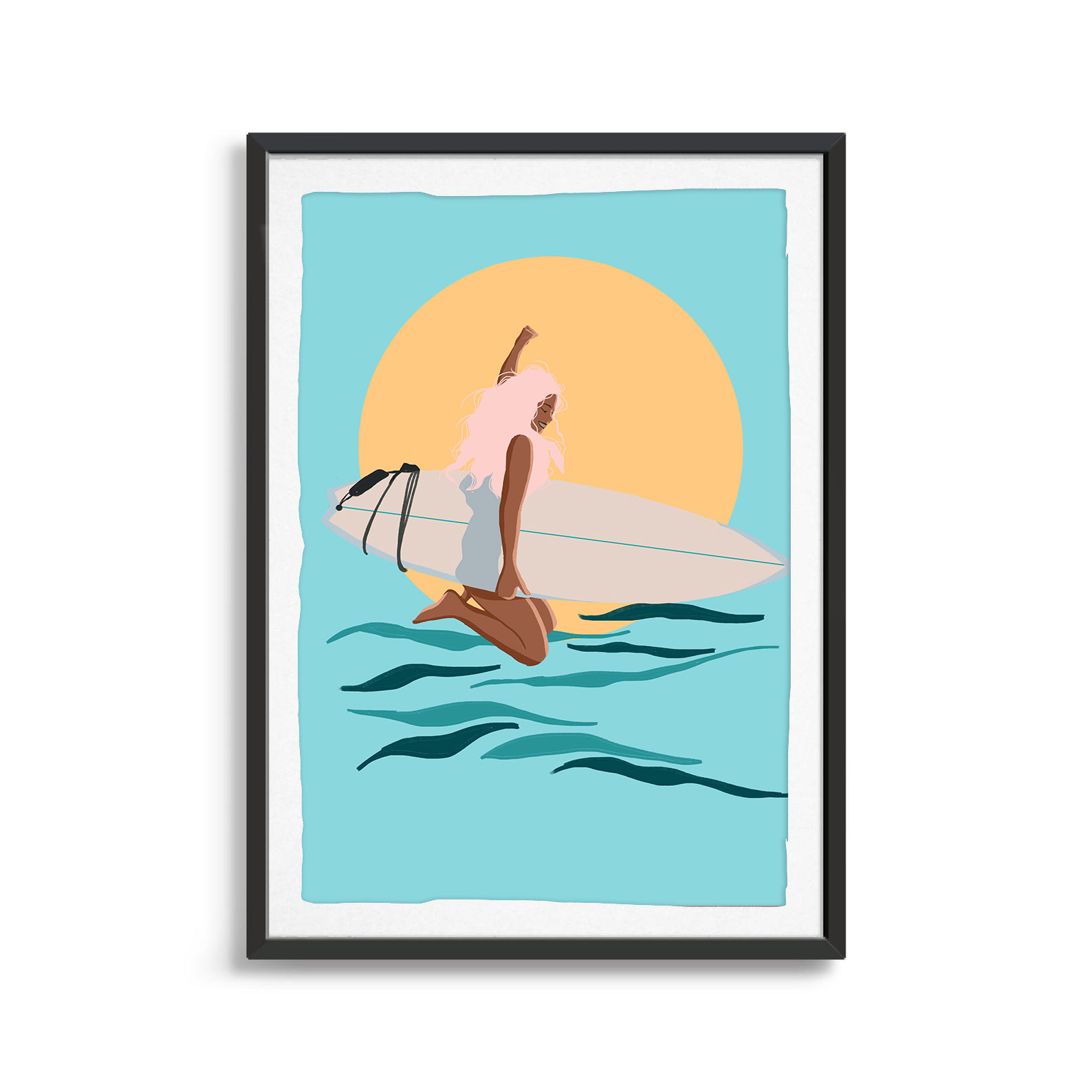 Surfs Up surfing digital art print