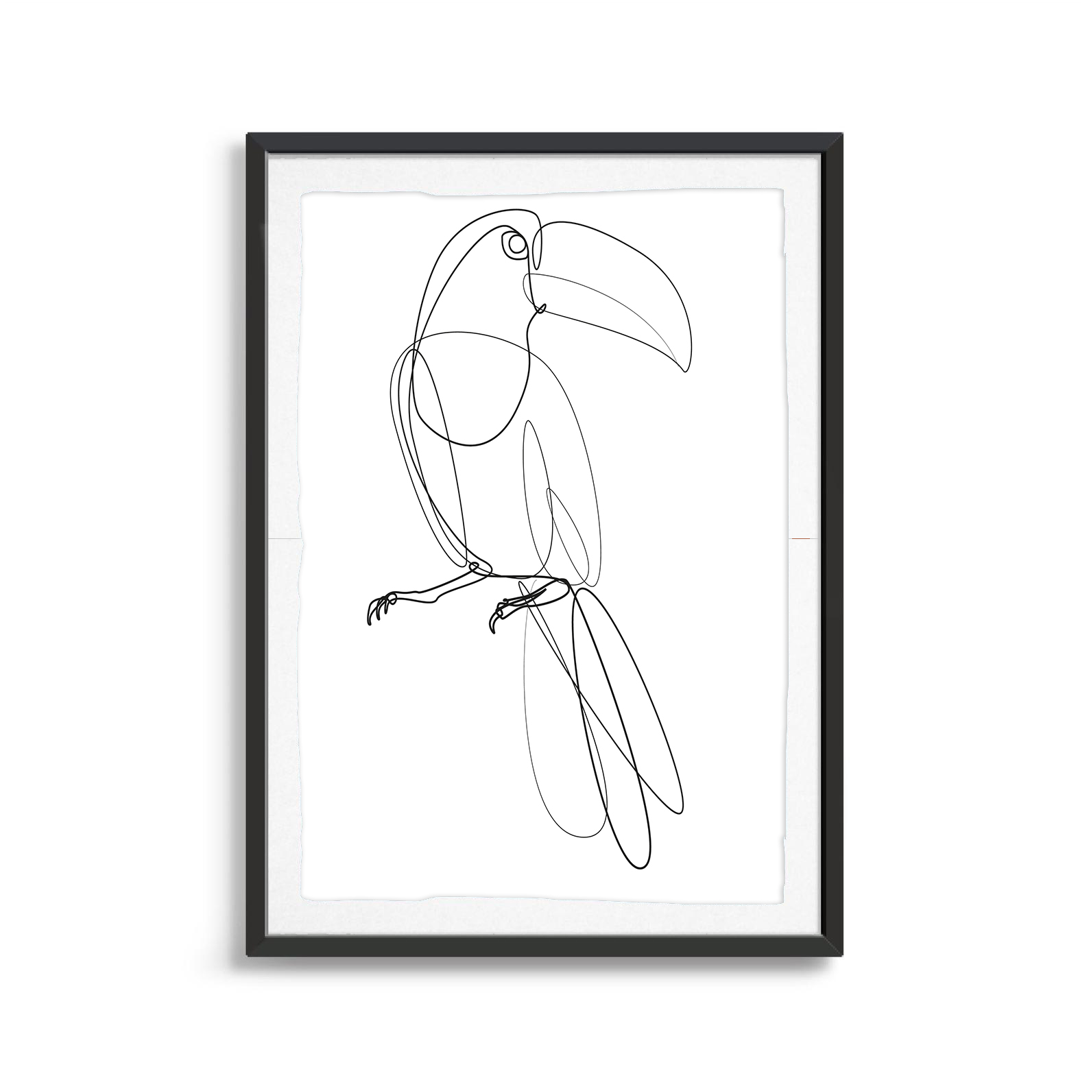Toucan Bird line art digital art print